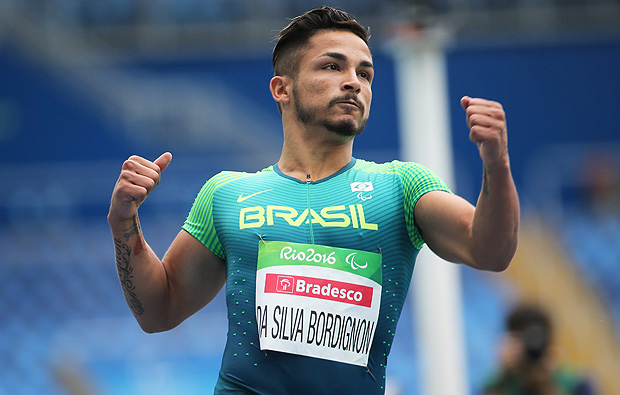 2016 Rio Paralympics - Athletics - Men's 100m - T35 - Olympic Stadium - Rio de Janeiro, Brazil - 09/09/2016. Fabio Da Silva Bordignon of Brasil competes REUTERS/Sergio Moraes NO SALES. FOR EDITORIAL USE ONLY. NOT FOR SALE FOR MARKETING OR ADVERTISING CAMPAIGNS. ORG XMIT: DOM112