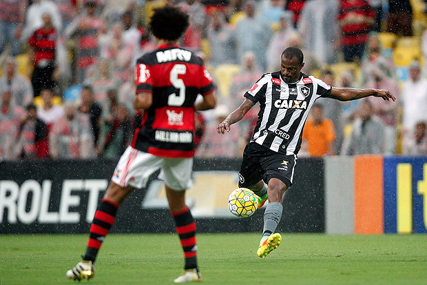 Intervalo de jogo: Flamengo 0 x 0 BOTAFOGO. Partida equilibrada no Maracan. (Foto: Vitor Silva / SS Press / Botafogo)
