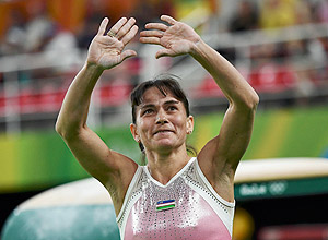 Oksana Chusovitina durante a Rio-2016