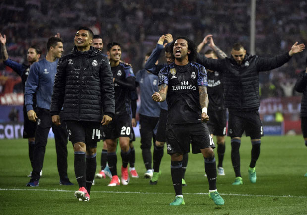 Marcelo comemora classificao do Real Madrid