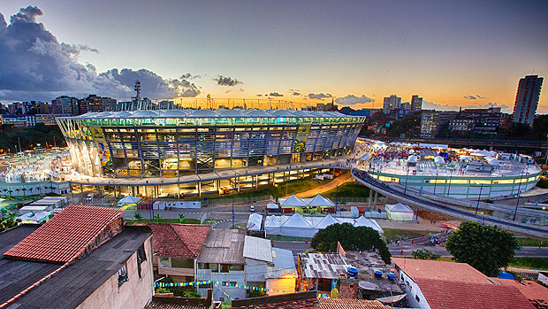Vista do estádio Arena Fonte Nova, em Salvador (BA)