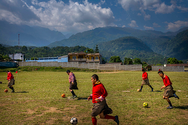 Jogadores do Xejuyup treinam na Guatemala
