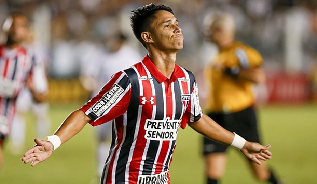 Gol de Luiz Arajo - Partida entre Santos e So Paulo, vlida pela 3 rodada do Campeonato Paulista 2017 