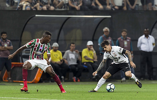 Lance durante o jogo contra o Fluminense que definiu o ttulo do Brasileiro nesta quarta (15)