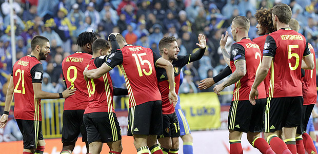 Bélgica fez dez partidas nas eliminatórias, com nove vitórias e um empate