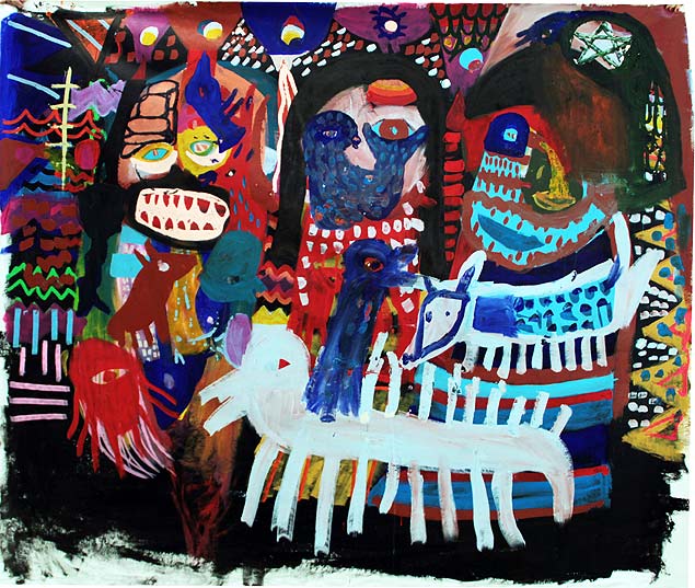 Pintura da exposio "Alem", de Carlos Dias, na galeria Choque Cultural crdito: Divulgao