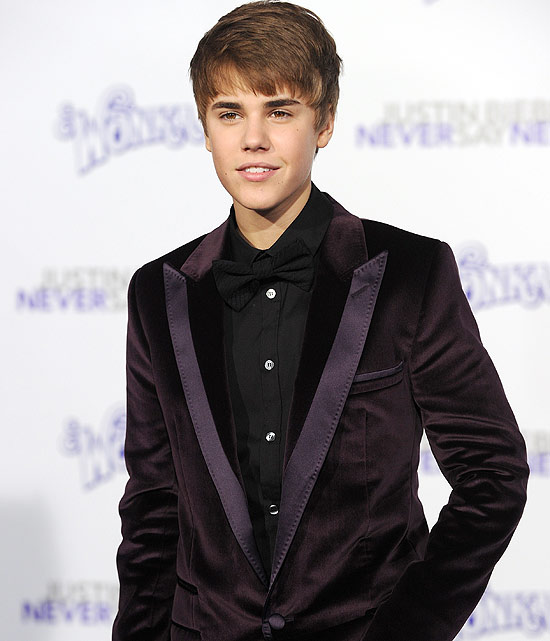 O cantor Justin Bieber na premire de &quot;Justin Bieber: Never Say Never&quot; em Los Angeles
