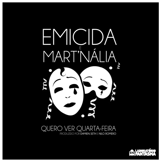 legenda: Capa do single "QUero Ver Quarta-Feira", de Emicida com participao de Mart'nlia crdito: Divulgao
