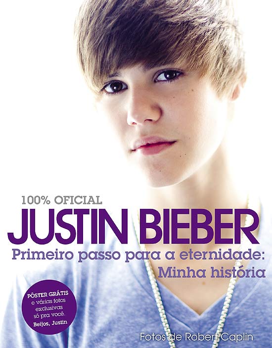 capa do livro "Justin Bieber: Primeiro passo para a eternidade"