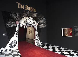 Entrada da exposição sobre Tim Burton