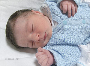 Emanuel ao nascer, em 2008