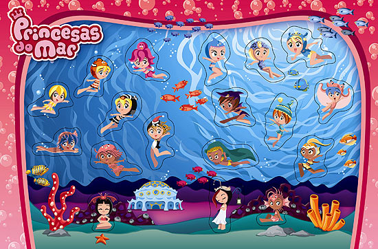 Album figurinhas princesas do mar
