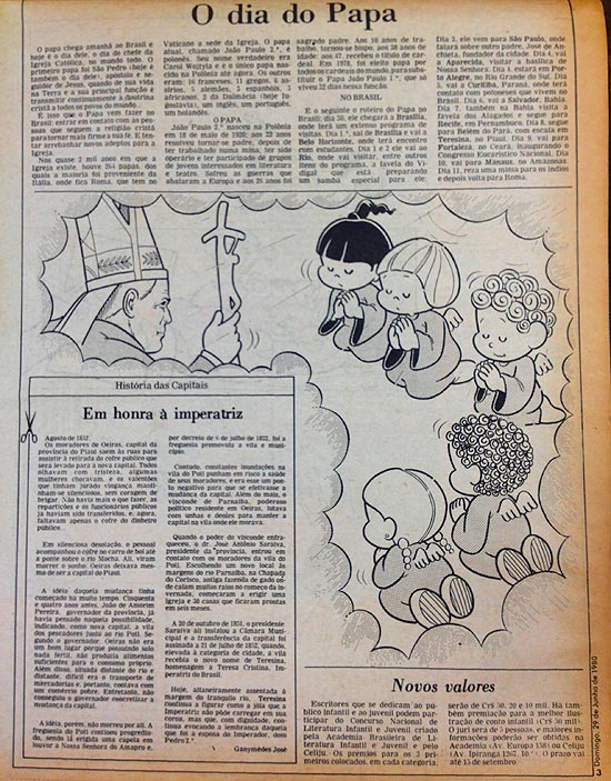 Reproduo da pgina original da "Folhinha", de 29 de julho de 1980