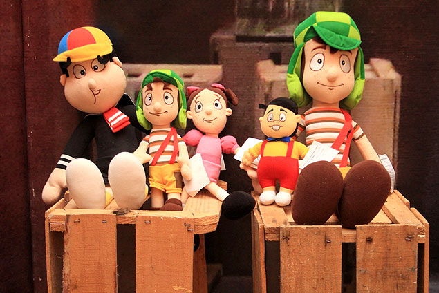 Bonecos inspirados nos personagens do programa "Chaves"