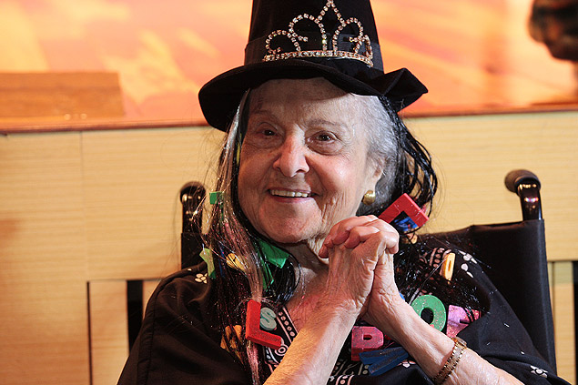 Tatiana Belinky em seu aniversrio de 93 anos, em 2012