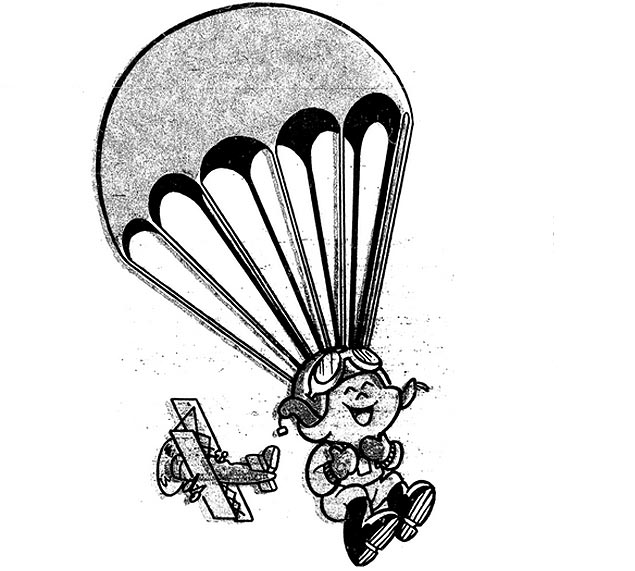 ilustrao do menino no paraquedas do dia 14 de maro de 1976 pgina 3 http://acervo.folha.com.br/fsp/1976/03/14/32/