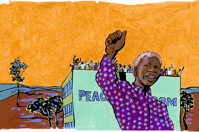 FOLHINHA - Ilustrao do livro "Mandela - O Africano de Todas as Cores" ***DIREITOS RESERVADOS. NO PUBLICAR SEM AUTORIZAO DO DETENTOR DOS DIREITOS AUTORAIS E DE IMAGEM***