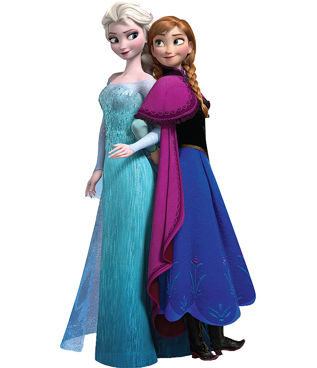 Anna e Elsa da animação "Frozen"