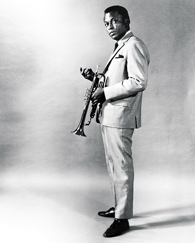 O trompetista Miles Davis - Divulgao