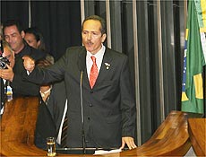 Aldo Rebelo discursa durante a eleição para presidência da Câmara