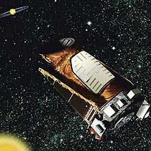 Concepção artística fornecida pela Nasa mostra o telescópio espacial Kepler