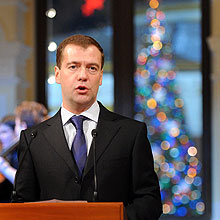 O presidente Dmitri Medvedev, que chamou resultado da cpula do clima de "discreto"