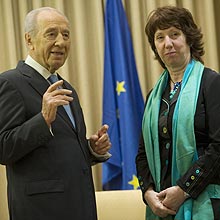 Catherine Ashton se rene com presidente de Israel antes de ir para faixa de Gaza 