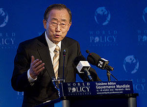 Secretrio-geral das Naes Unidas, Ban Ki-moon; encontro em Xangai trata de desenvolvimento sustentvel em cidades
