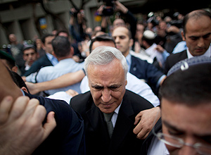 O ex-presidente israelense Moshe Katsav, condenado em dois casos de estupro