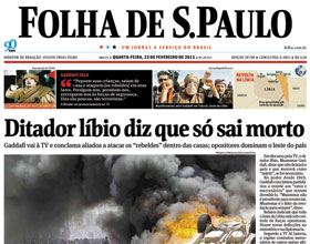 Ditador líbio diz <br>que só sai morto