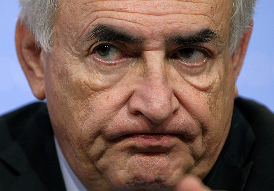 O diretor-gerente do FMI, Dominique Strauss-Kahn, preso neste sábado nos Estados Unidos