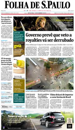 Veja a versão digital da Folha