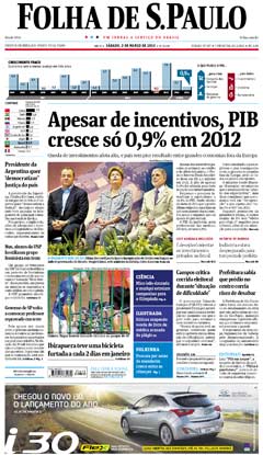 Veja a versão digital da Folha