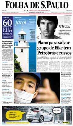 Veja a versão digital da Folha