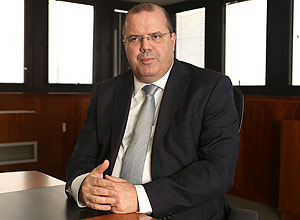 O presidente do BC, Alexandre Tombini, na sede do banco