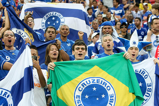 Torcedores do Cruzeiro durante uma partida do Campeonato Brasileiro