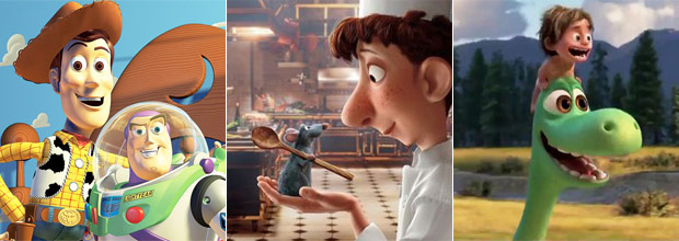 Woody e Buzz em 'Toy Story', Remy e Linguini, em 'Ratatouille' e Arlo e Spot, em 'O Bom Dinossauro' 