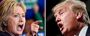 A pré-candidata democrata à presidência, Hillary Clinton, e o pré-candidato republicano Donald Trump – David Becker/Nancy Wiechec/Reuters