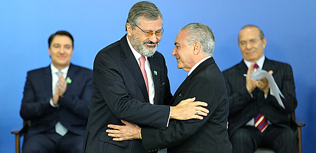 O ministro Torquato Jardim (Transpar�ncia) � empossado pelo presidente interino Michel Temer