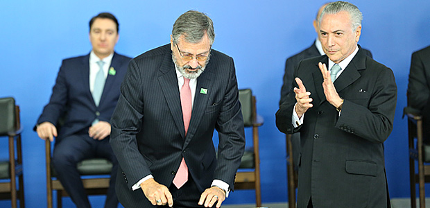 O presidente Michel Temer e o ministro da Justia, Torquato Jardim