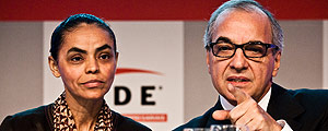 Marina Silva e seu então candidato a vice, o empresário Guilherme Leal, na campanha eleitoral de 2010 – Danilo Verpa - 17.mai.10/Folhapress Marina Silva e seu então candidato a vice, o empresário Guilherme Leal, na campanha eleitoral de 2010 – Danilo Verpa - 17.mai.10/Folhapress