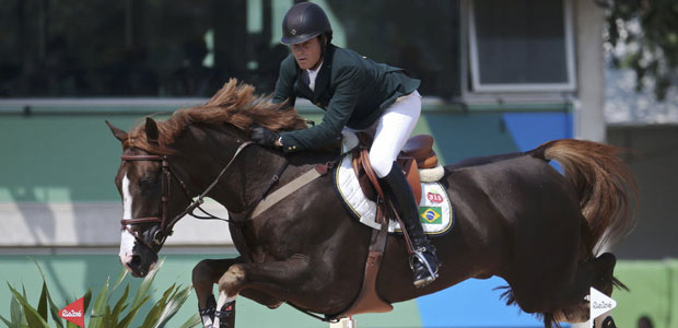 Pedro Veniss e o cavalo Quabri De L'isle durante aa Rio-2016