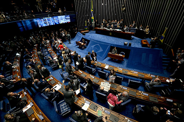 BRASLIA, DF, BRASIL, 31.08.2016. Ministro Ricardo Lewandowski preside a Sesso do Senado Federal para o julgamento do Impeachment da presidente da Repblica, Dilma Rousseff. (FOTO Alan Marques/ Folhapress) PODER