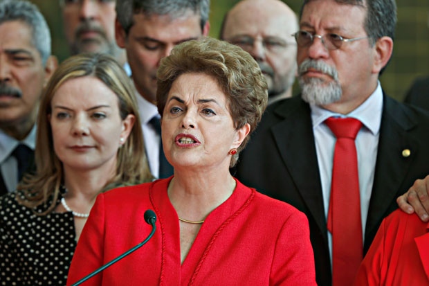 Brasilia,DF,Brasil 31.08.2016 Pronunciamento da Presidente Dilma. Presidente afastada perdeu mandato por 61 votos favoraveis e 20 contrarios. Foto: Pedro Ladeira/ Folhapress