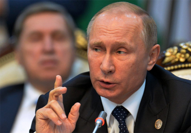 O presidente da Rssia, Vladimir Putin, fala durante evento, em setembro 