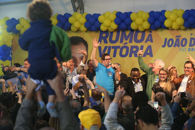 Sao Paulo, SP, Brasil, 02-10-2016 - Comit eleitoral do candidato Joao Doria comemora a vitoria no primeiro turno das eleicoes minicipais . (Foto: Eduardo Knapp/Folhapress, ELEICOES)