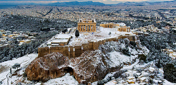 A Acrópole de Atenas, na Grécia
