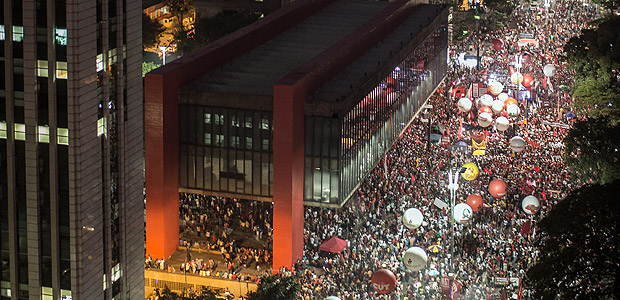Protesto na avenida Paulista contra a reforma da Previdncia