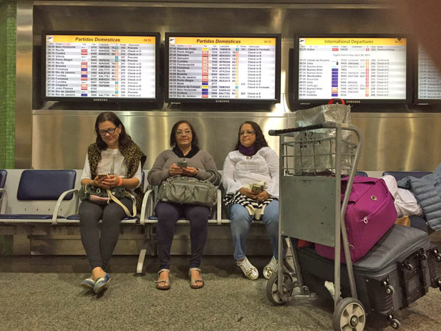Passageiros passam a madrugada em Cumbica para não perder voos