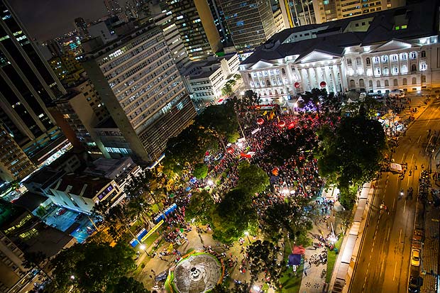 Manifestação no dia do depoimento de Lula em Curitiba